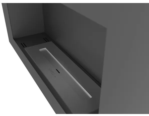 InFire - Nástenný BIO krb 44x91 cm 3kW čierna