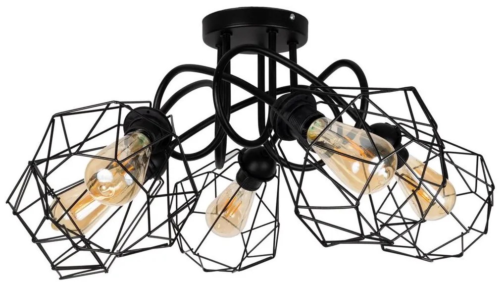 Prisadený luster DIAMENT 5xE27/60W/230V