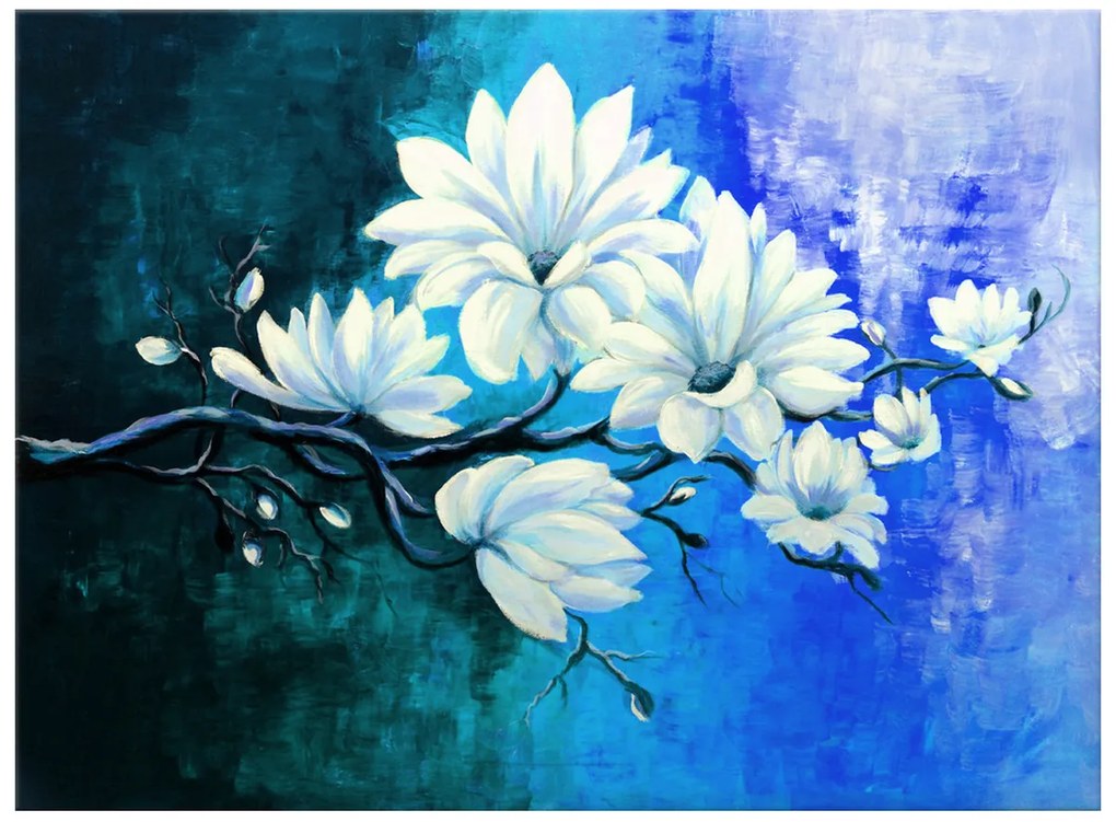Gario Ručne maľovaný obraz Úžasná magnólia Rozmery: 100 x 70 cm