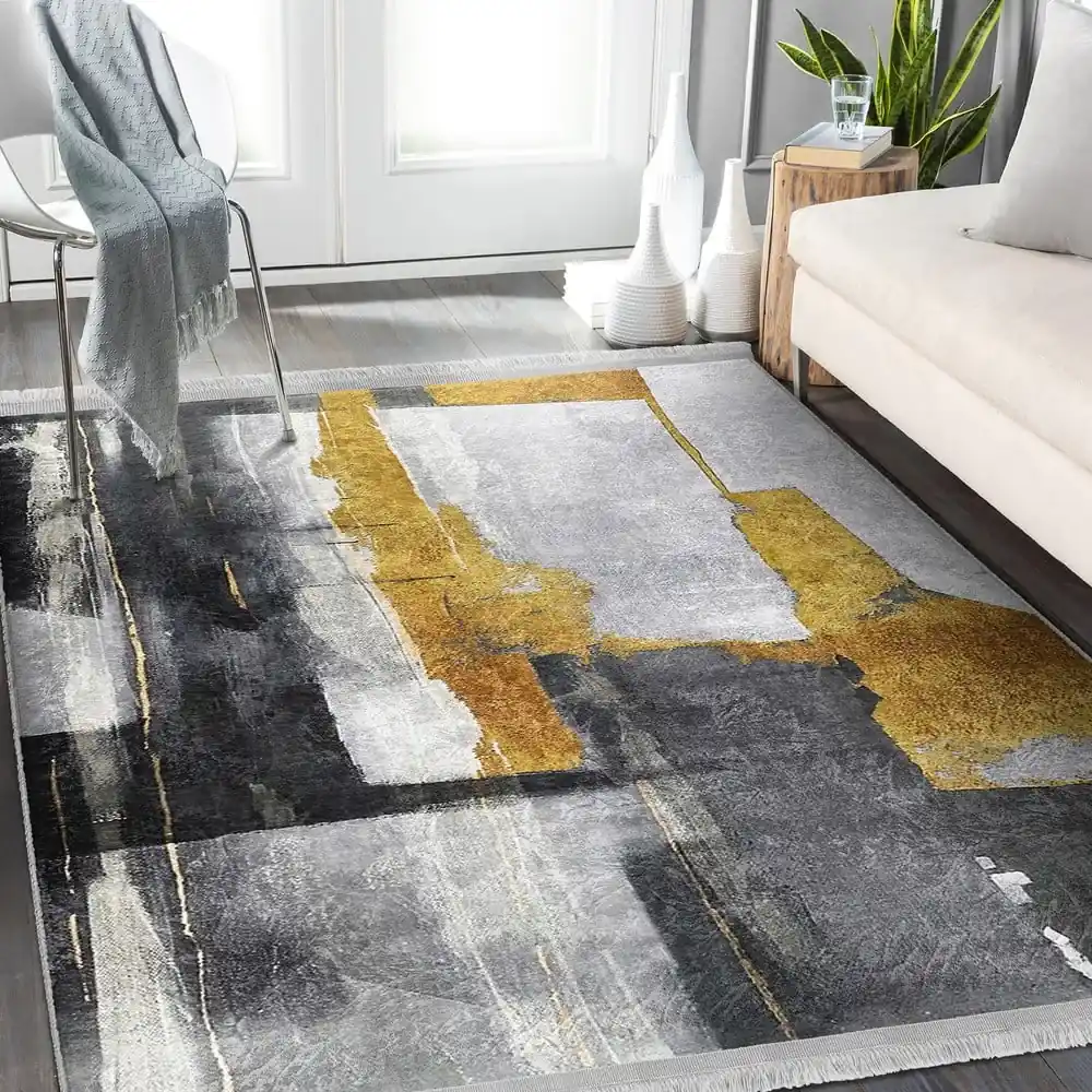 Žlto-sivý koberec 80x150 cm - Mila Home | BIANO