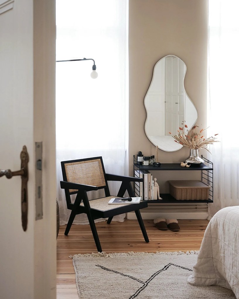 Ferm Living Dizajnové nástenné zrkadlo Pond Brass – large