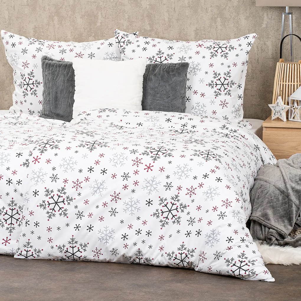 4Home Bavlnené obliečky Snowflakes, 160 x 200 cm, 70 x 80 cm