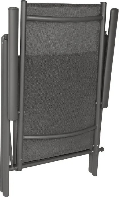 TRENDIE Záhradné stoličky s polohovateľným operadlom sada 2ks sivé