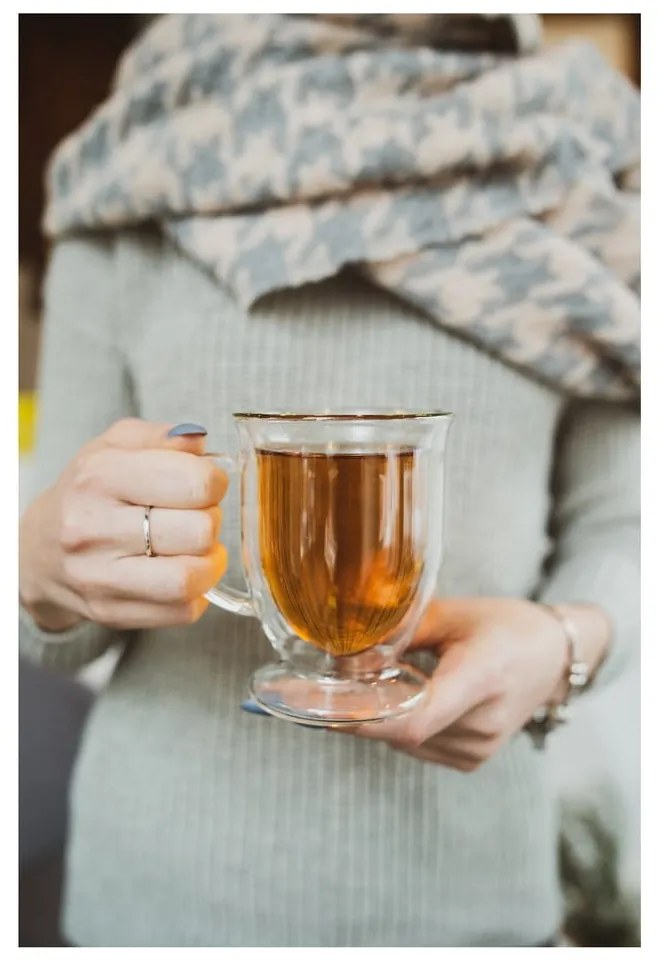 Dvojstenné/na latte sklenené hrnčeky v súprave 2 ks 250 ml Amo – Vialli Design