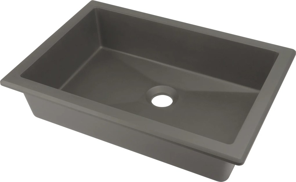 Deante Zápustné/pod doskové umývadlo Correo 50x35 cm - CQR TU5U, granit, antracit metalic