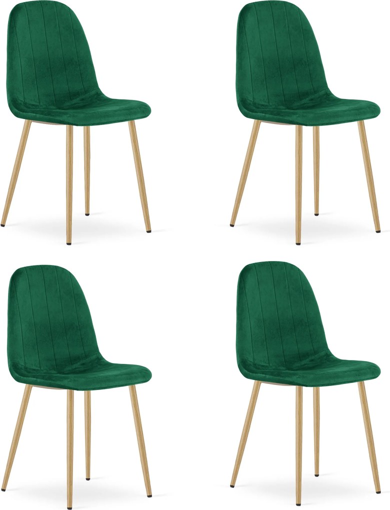 Jedálenská stolička PADVA VELVET, zelená