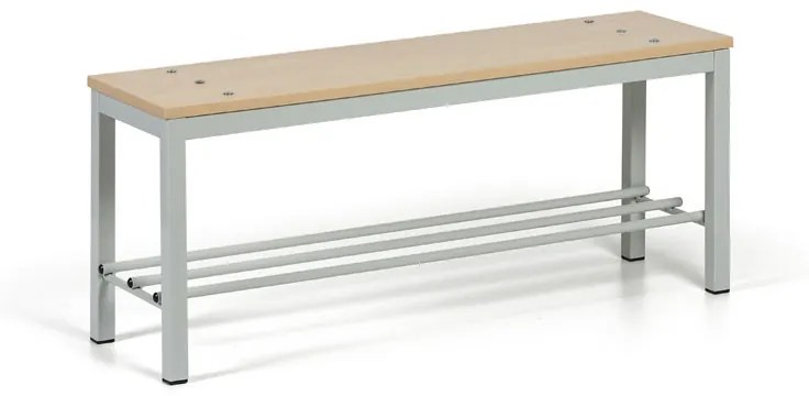 Šatníková lavica s botníkom, sedák - lamino, dĺžka 1000 mm, breza