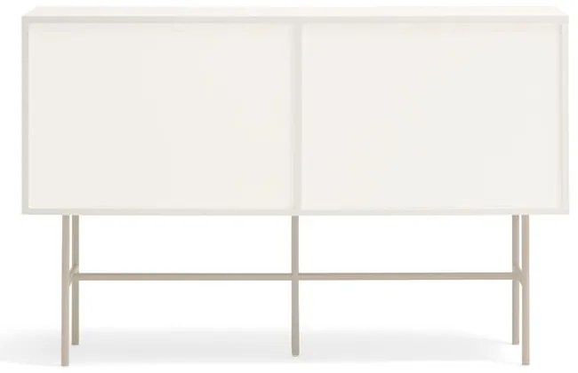 Béžovo-krémová nízka komoda s posuvnými dverami 140x91 cm Nube – Teulat