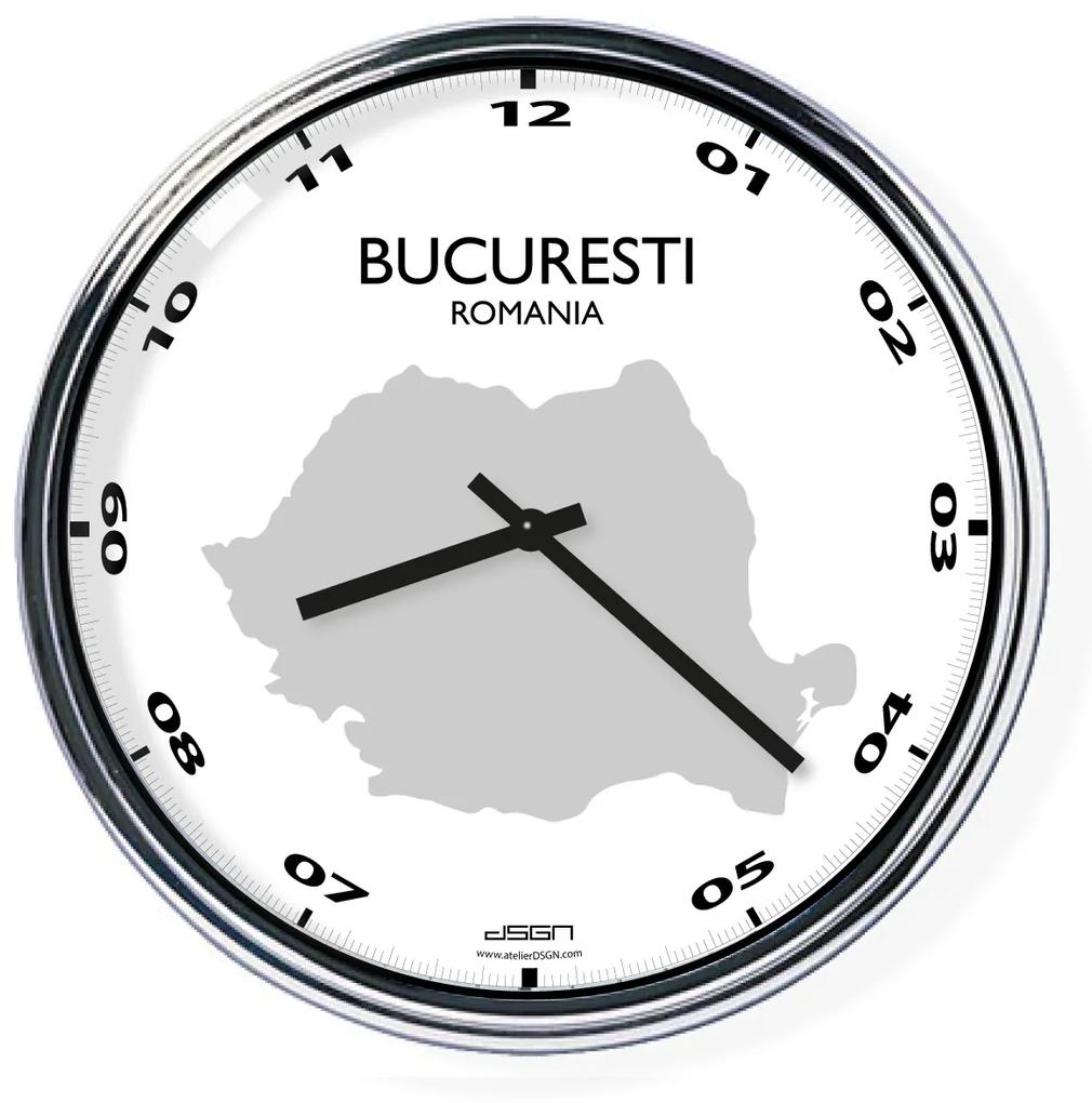 Kancelárske nástenné hodiny: Bukurešť,  Výber farieb Tmavé