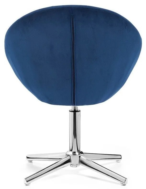 LuxuryForm DESIGN Kreslo VERA VELUR na striebornom kríži - modré