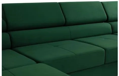 Rohová rozkladacia sedačka typu U Torezio Bis, Dostupné poťahy: ekokoža Soft 017 (biela) + Lux 05, Strana: pravá
