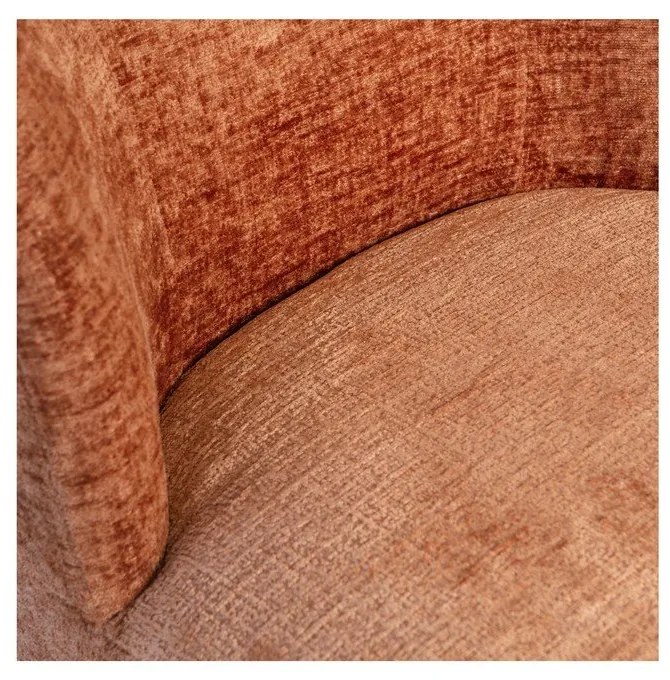 Oranžové zamatové kreslo Atty – WOOOD