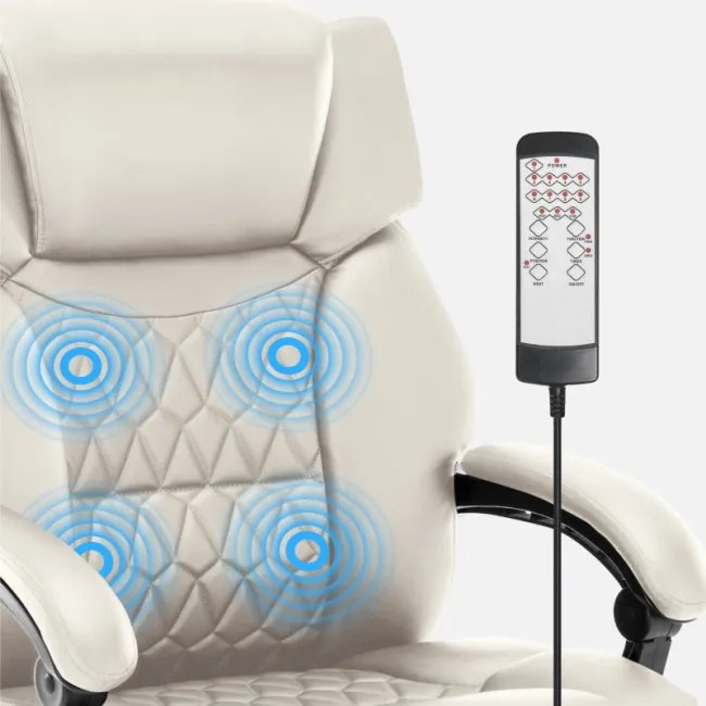 Masážne kancelárske kreslo Boss 6.0 béžové