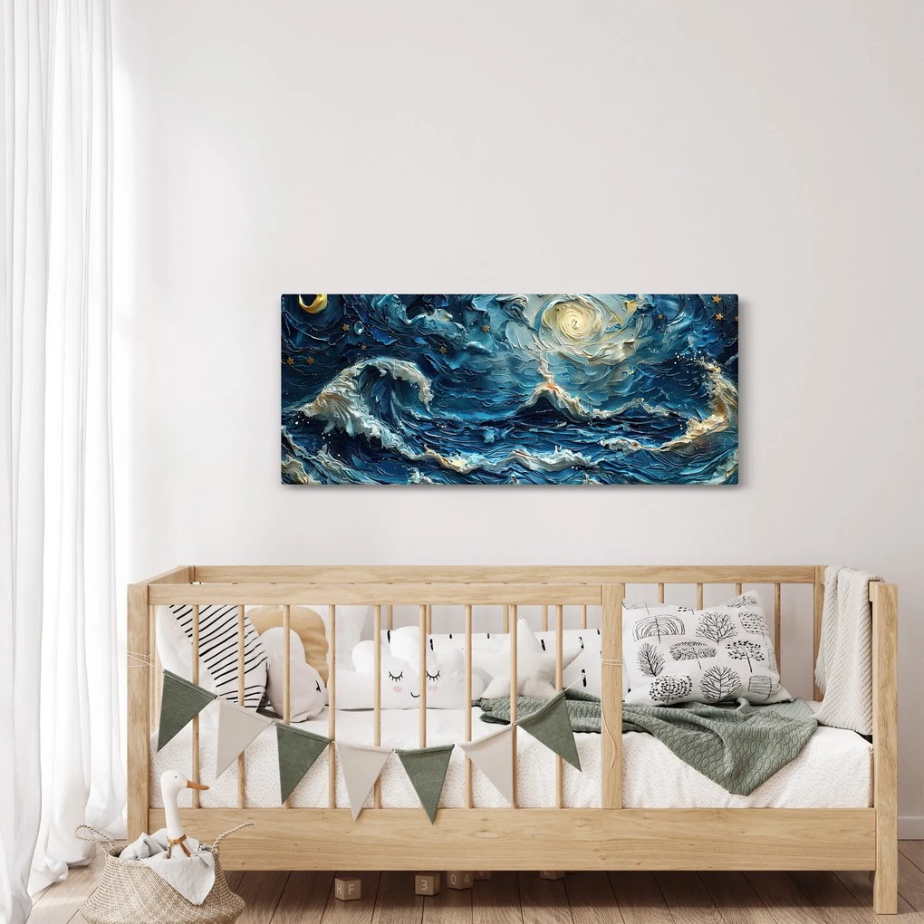 Obraz - Maľba oblohy a mora (120x50 cm)
