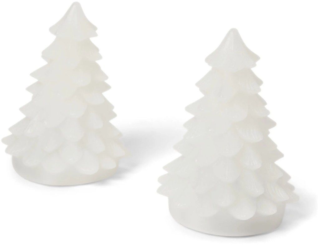 LED jedličky z pravého vosku, 2 ks, malý