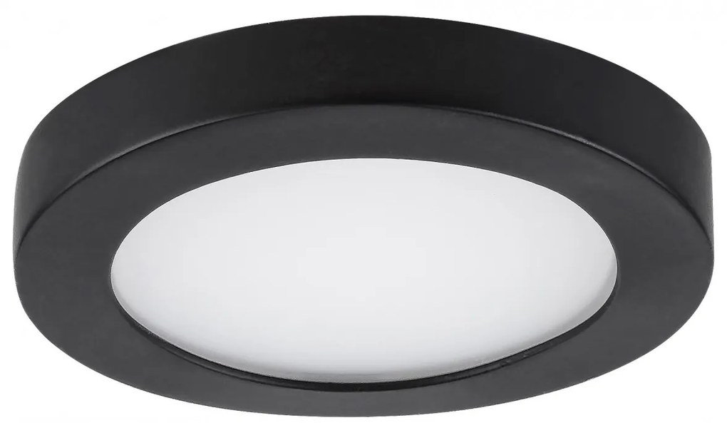 RABALUX Kúpeľňové stropné LED osvetlenie COCO, 3W, denná biela, 8,5cm, okrúhle, čierne