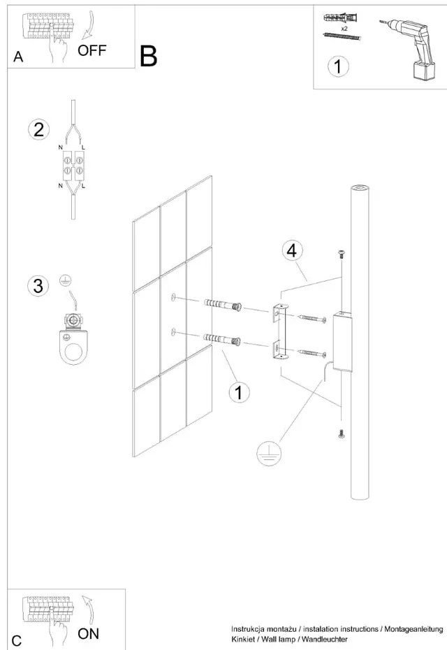 Krémové nástenné svietidlo Fideus – Sollux