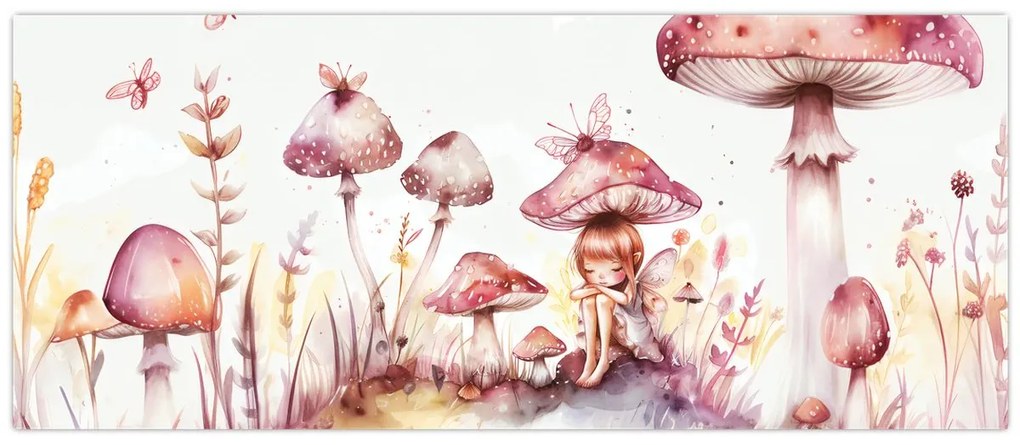Obraz - Ružová víla (120x50 cm)