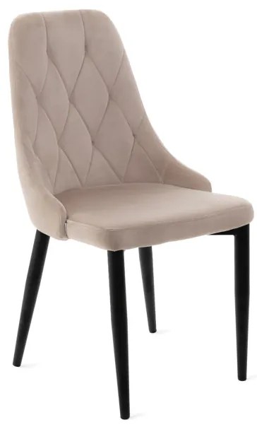 Jedálenská stolička LOUIS QUILTER zamatová béžová 848983