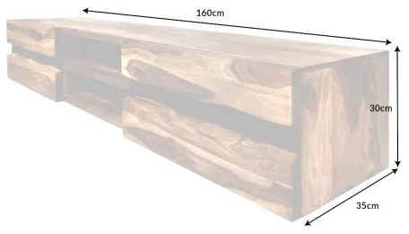 TV-skrinka 43707 Amazonas 160cm Drevo Palisander - Komfort-nábytok