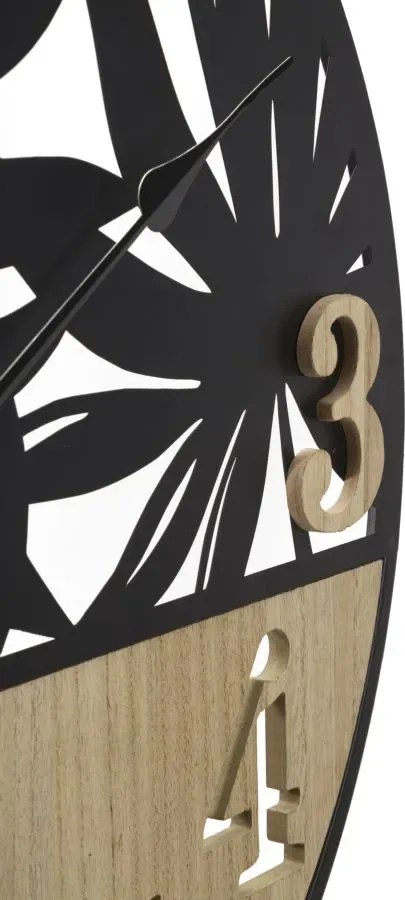 Nástenné hodiny Palm 60 cm hnedé/čierne