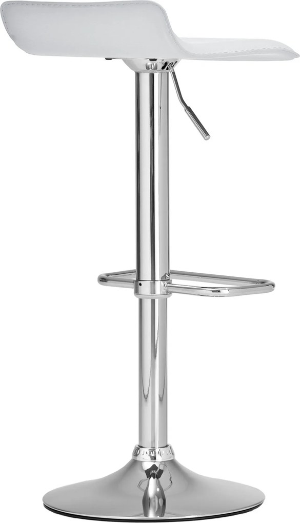 Barová stolička Dyn - podnož chróm - Biela