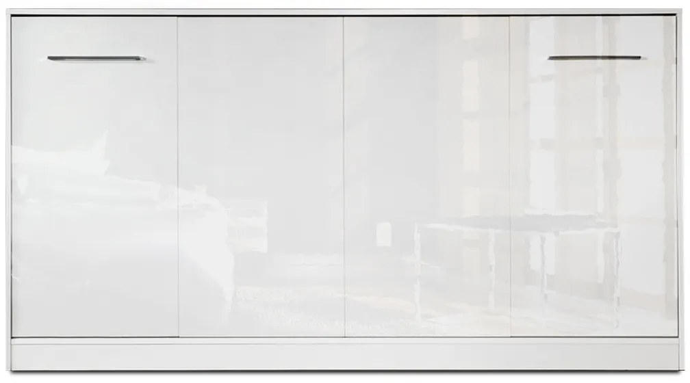 Sklápacia posteľ 90x200 New Elegance - Biely lesk