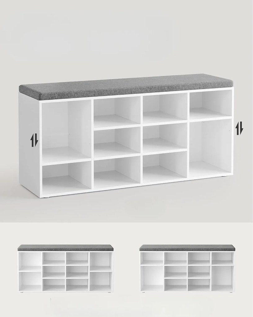 Botník Vasagle Endersen 104 cm biely