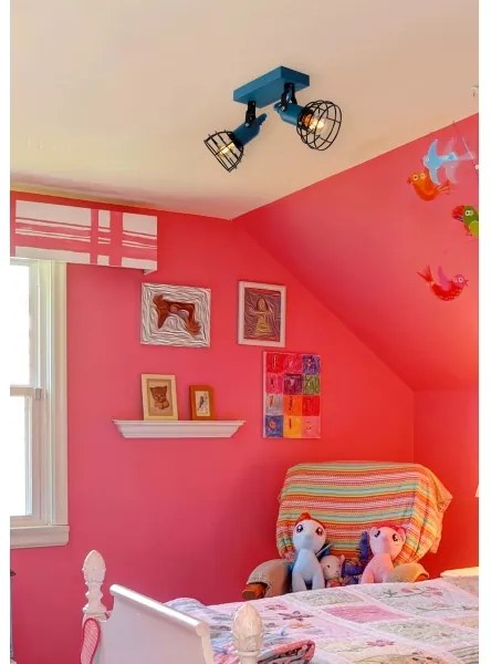 Lucide 08927/02/35 - Bodové svietidlo POLA 2xE27/60W/230V modrá