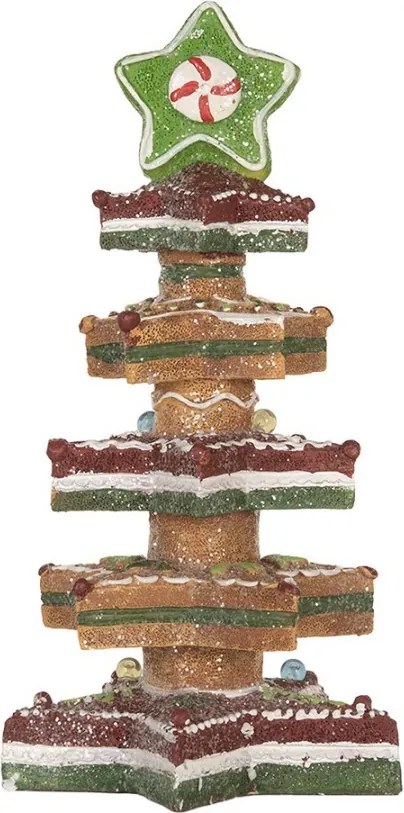 Dekorácia svietiaci stromček z hviezd Gingerbread Tree - 15*15*29 cm / 3*AAA