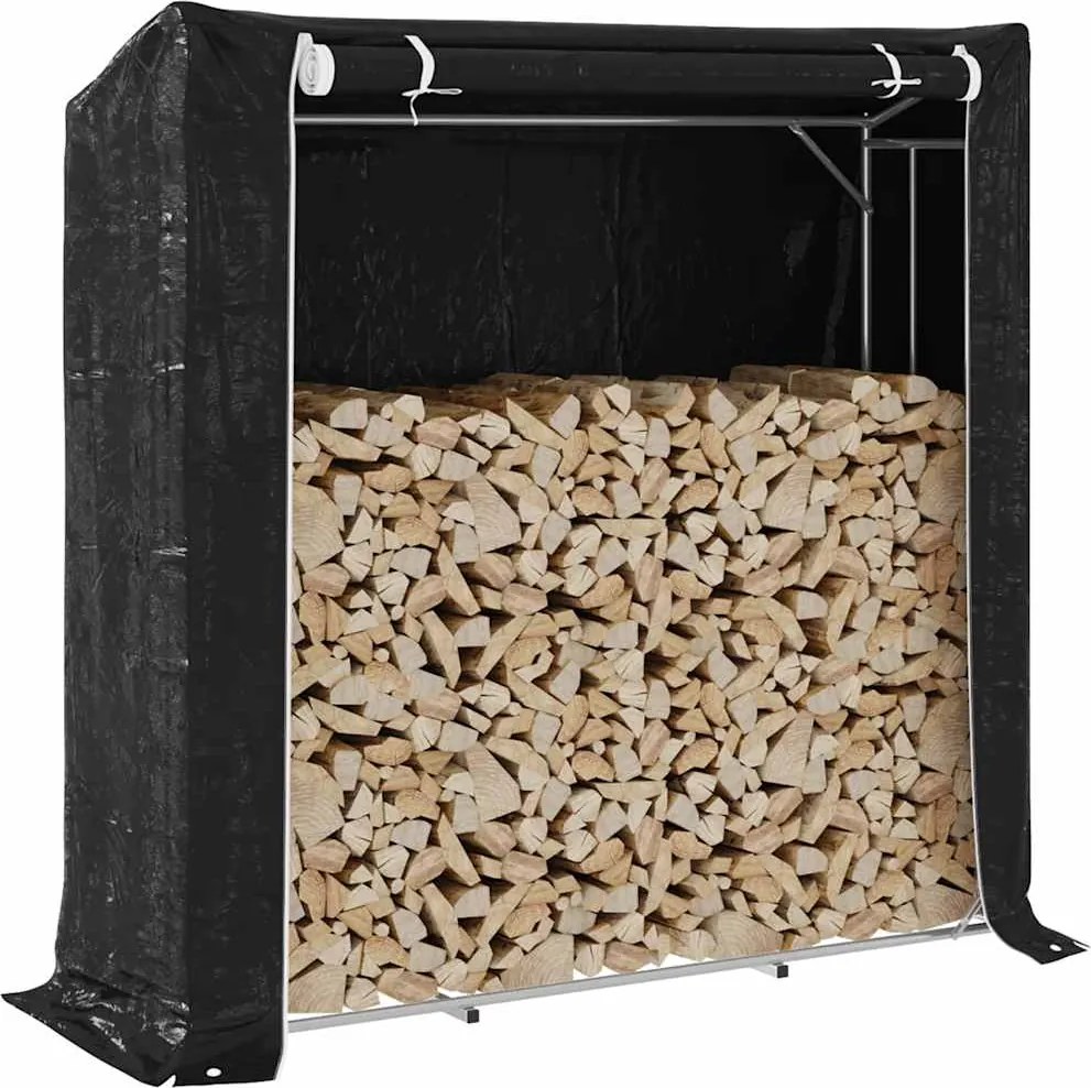 Regál na krbové drevo s pláštenkou 200x60x200 cm 4104957