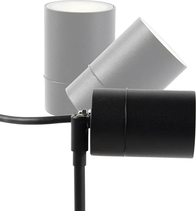 Inteligentný moderný reflektor čierny IP44 vrátane WiFi GU10 - Solo