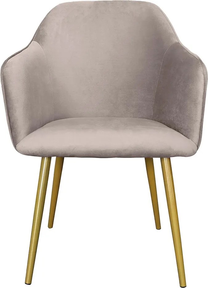 Šedá jedálenská stolička so zlatými nohami Gilda - 58*56*83 cm