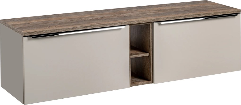 Comad Kúpeľňová skrinka pod doskové umývadlo set Santa Fe Taupe 180 sivohnedá/dub santa fe