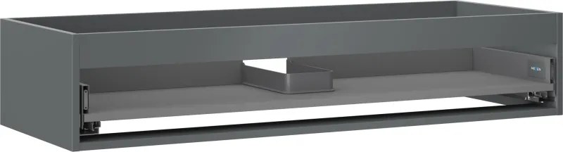 Mexen Box-A, závesná skrinka 120 cm, 1 zásuvka, grafitová matná, 91AX0-1200-235-1-66