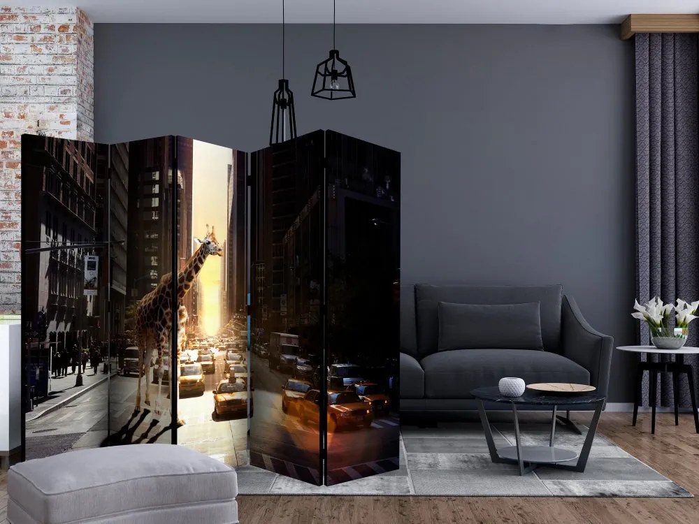 Artgeist Paraván - Giraffe in the Big City II [Room Dividers]