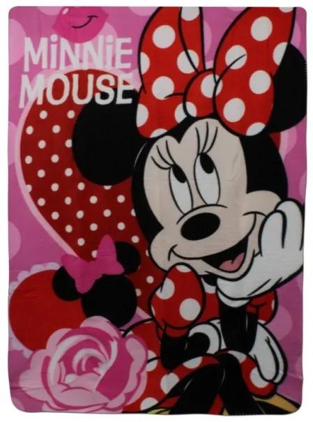 Setino - Detská fleecová deka Minnie Mouse - Disney - 140 x 100 cm