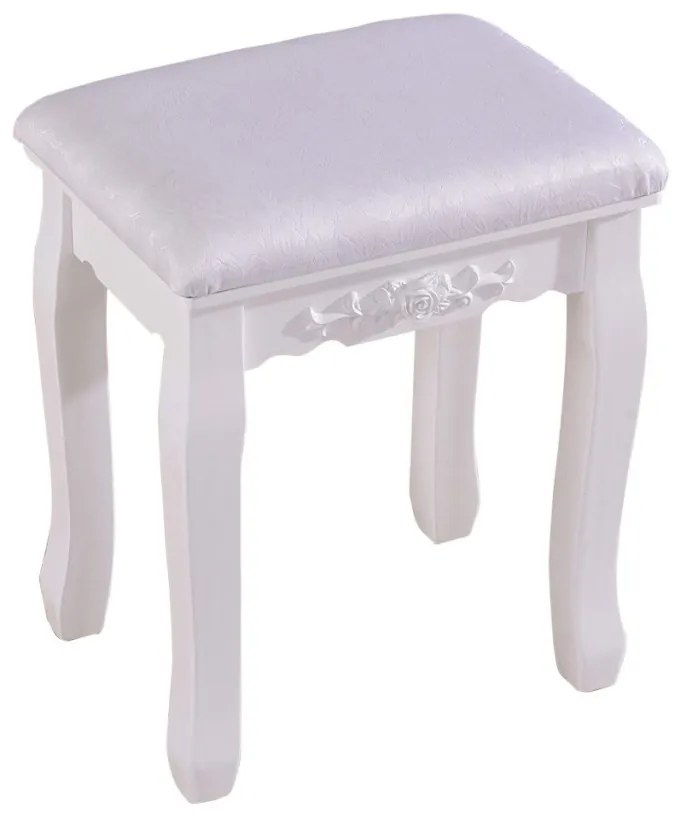 Toaletný stolík s taburetkou- London, biely