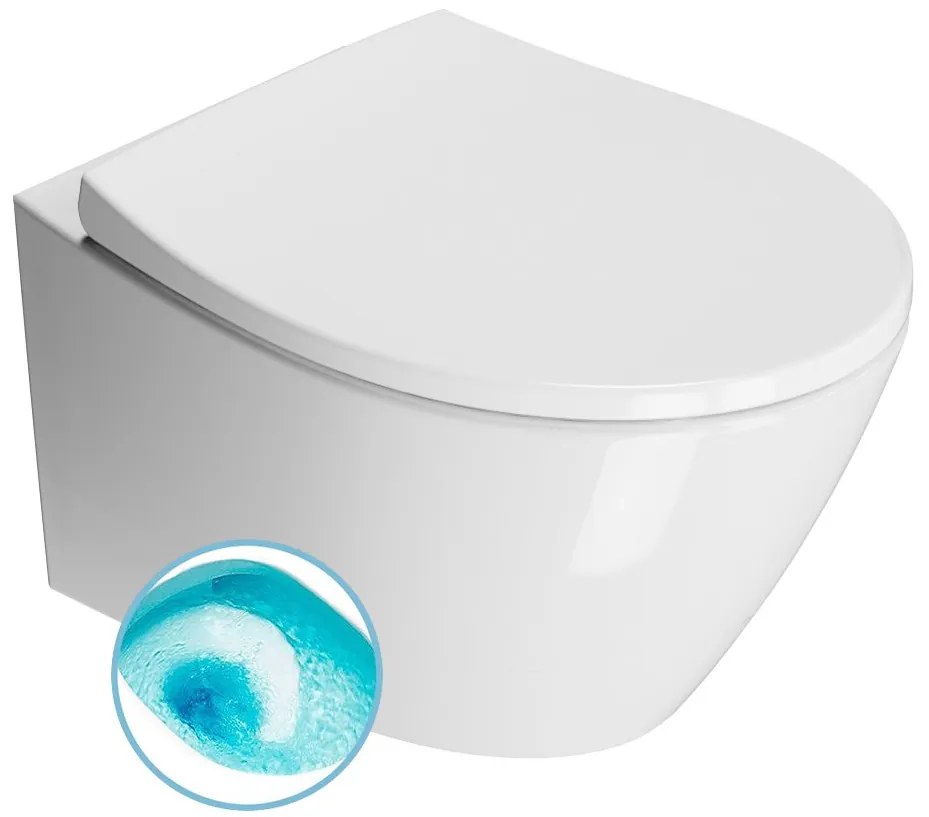 GSI GSI, MODO závesná WC misa, Swirlflush, 37x52 cm, biela ExtraGlaze, 981611