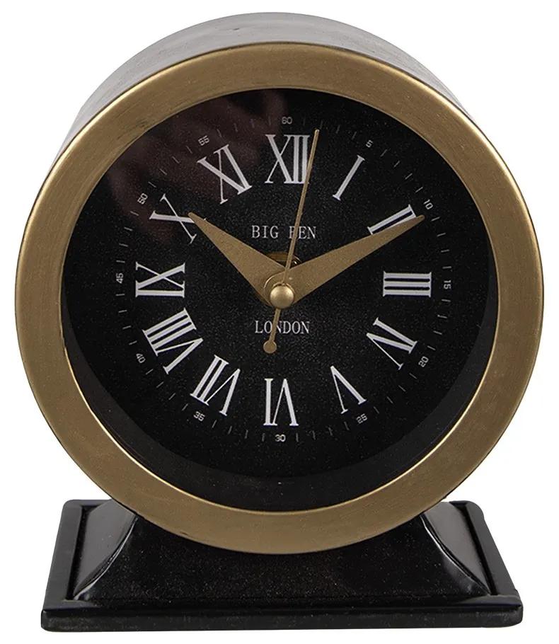 Čiernozlaté antik stolné hodiny Big Ben London - 12*6*14 cm / 1*AA
