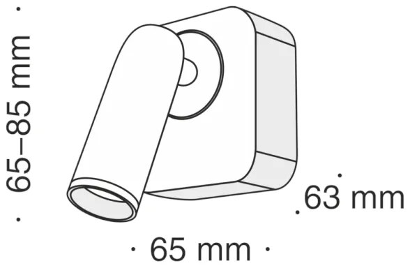 Maytoni C039WL-L3B3K - LED Nástenné bodové svietidlo MIRAX LED/3W/230V čierna
