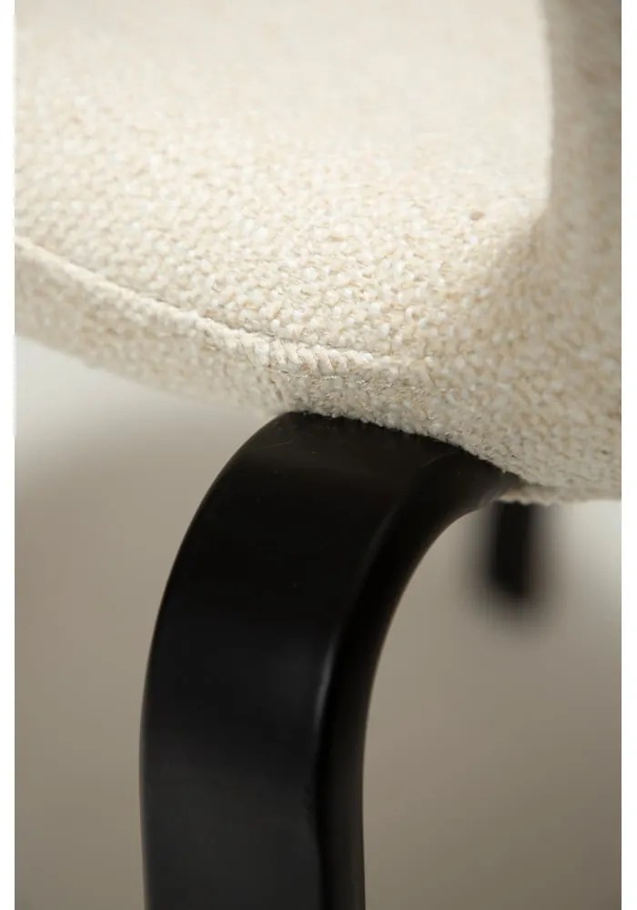 Krémovobiela čalúnená jedálenská stolička Heap – DAN-FORM Denmark