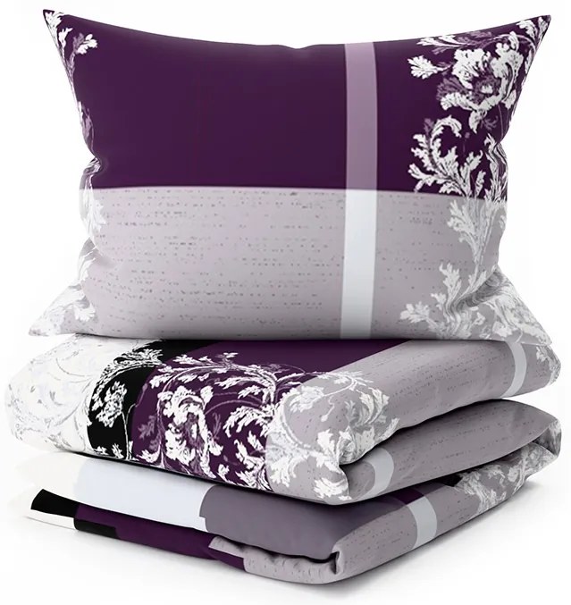 Obliečky z mikrovlákna LUXURY fialové Rozmer obliečky: 2 ks 70 x 90 cm | 200 x 220 cm