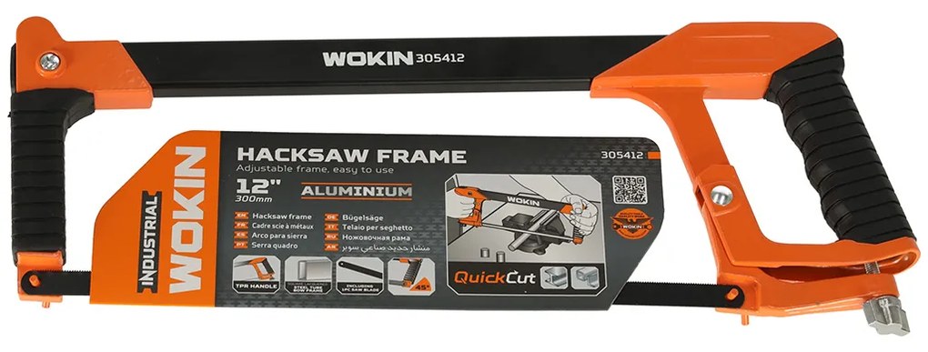WOKIN ručná píla na kov s hliníkovou rukoväťou nastavenie čepele 300 mm