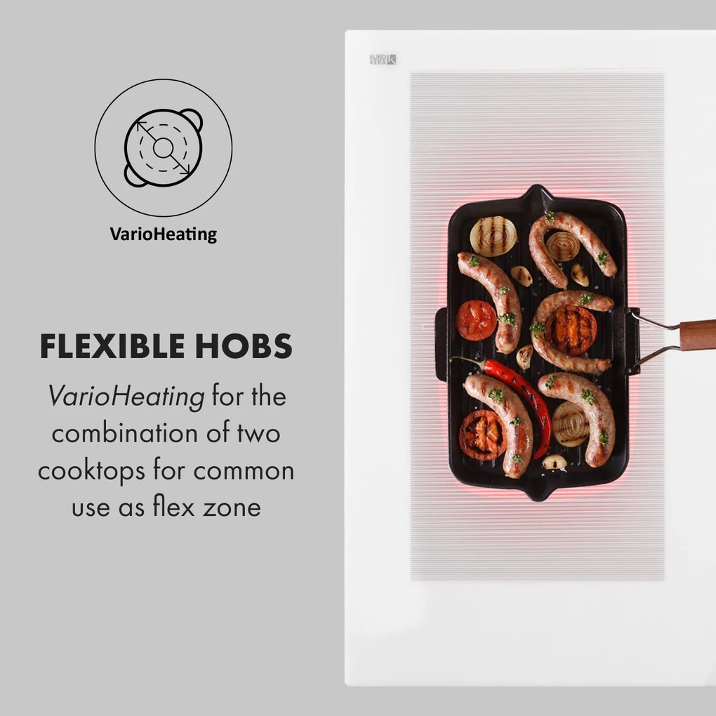 Klarstein Delicatessa 90 Flex, vstavaná indukčná varná doska, 7400 W, 5 zón, samostatná