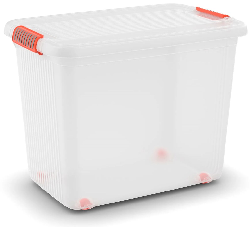KIS K Latch Box XXL 69 l priehľadná / oranžová