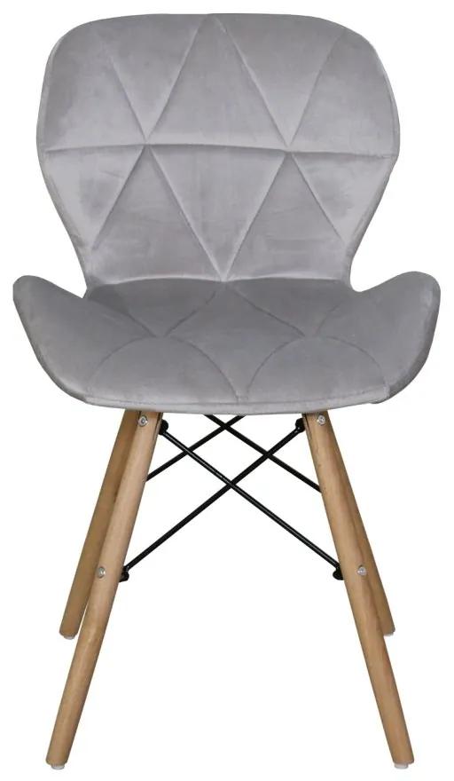 IDEA nábytok Jedálenská stolička ALFA sivý zamat