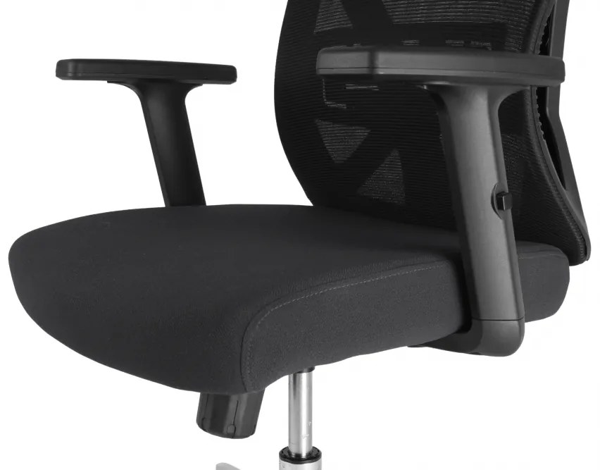 Kancelárska ergonomická stolička Neoseat FLEX PRO — sieť / látka, čierna, nosnosť 150 kg