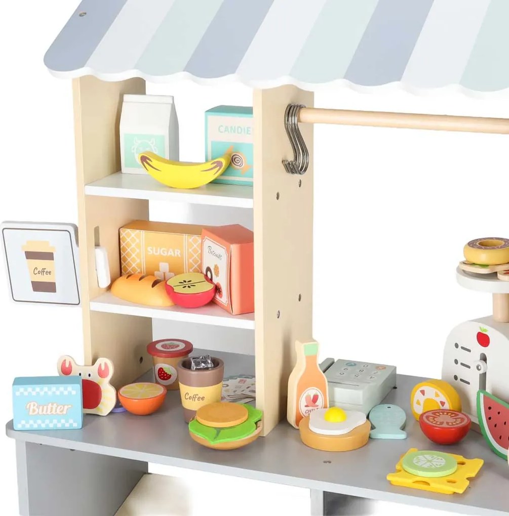 KIK Drevený trhový stánok Food Truck s kockovačom