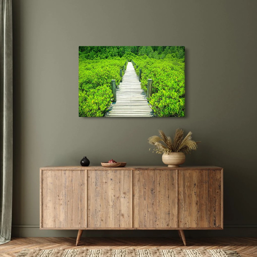Obraz - drevený chodník (90x60 cm)